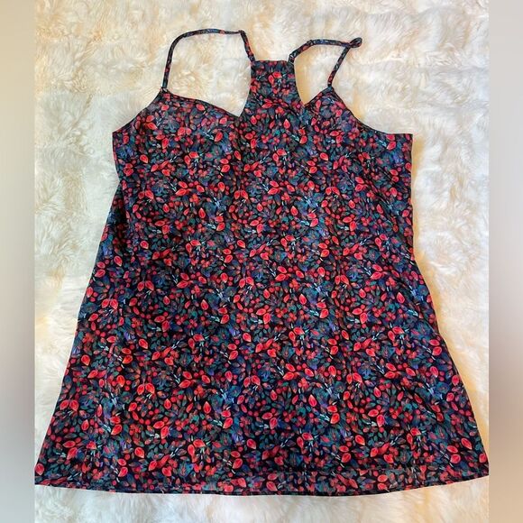 J. Crew Blue/Red Pattern Silk Camisole Top Sz 0 - Picture 2 of 8